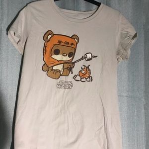 Funko XL Wicket Ewok Star Wars gray tee shirt